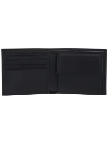 BOSS BLACK De piele portofel GB_Monogram negru