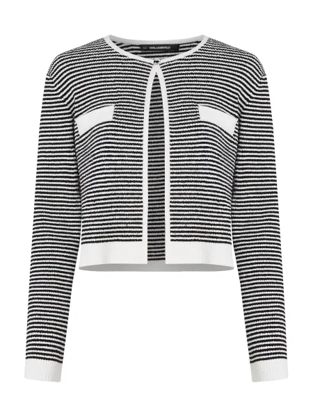 Karl Lagerfeld Pletena jopa Ikon črna bela