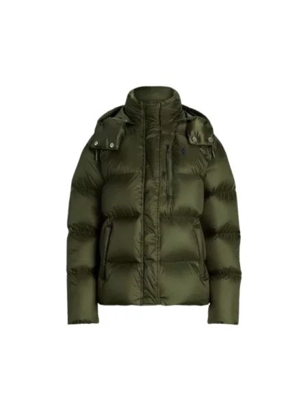 Pikowana kurtka puchowa Polo Ralph Lauren zielona