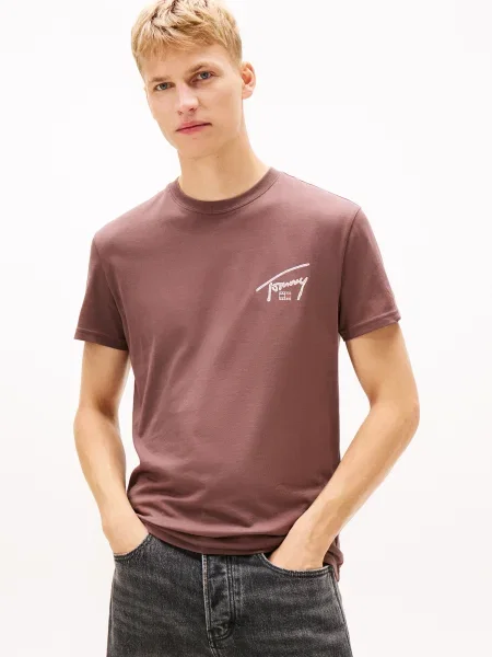 Majica Tommy Jeans rjava