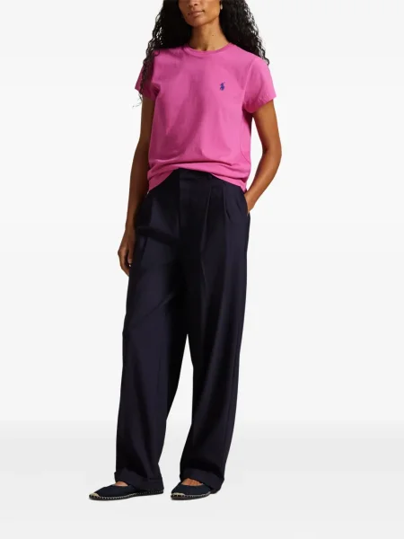 Vunena majica Polo Ralph Lauren s okruglim izrezom iznad koljena narančasta