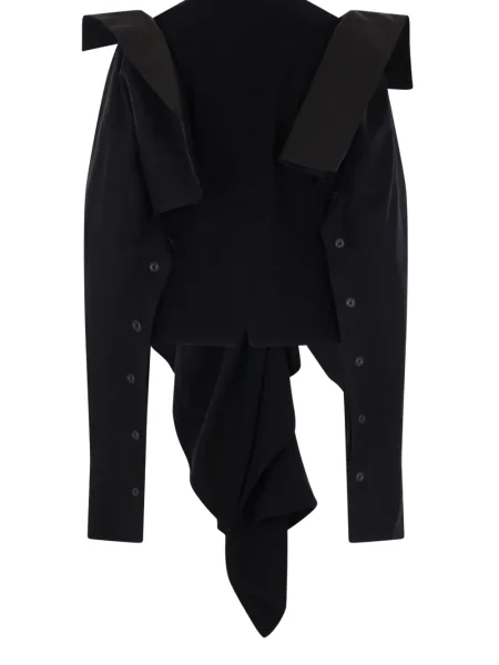 Geacă Yohji Yamamoto drapată negru