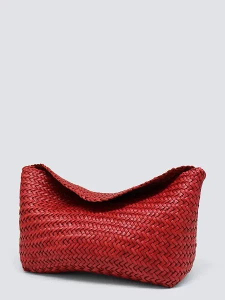 Dragon Diffusion Torebki Kobieta ONE SIZE Skóra Diagonal Weave Flap Corsina bag czerwony