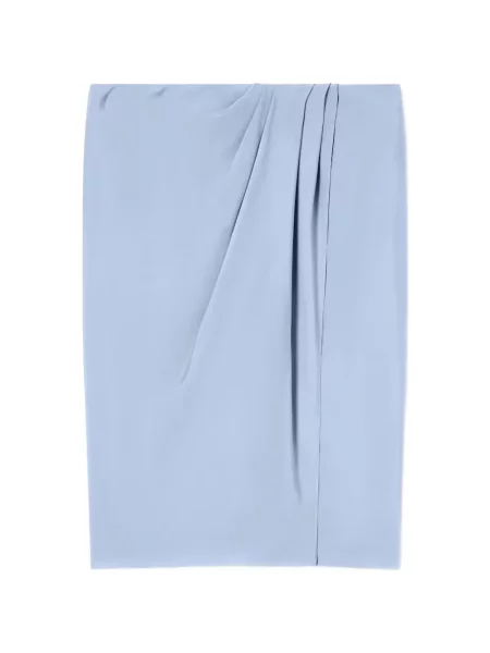 Fustă midi Giorgio Armani drapată albastru
