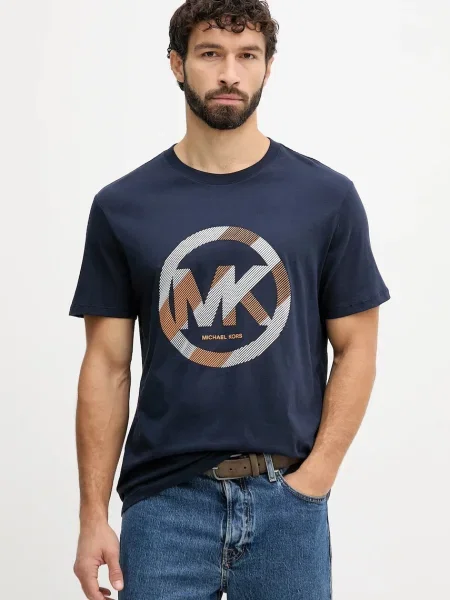 Тениска Michael Kors с принт тъмносиньо