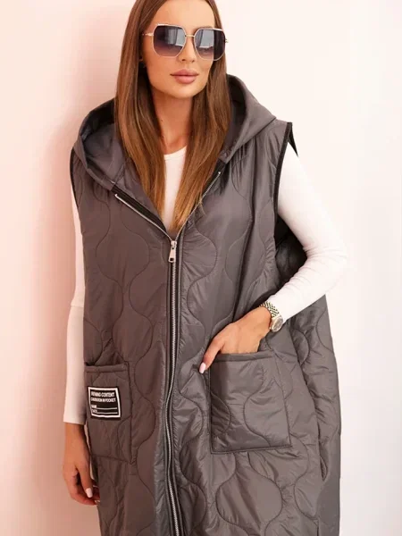 Vestă Kesi Włoski cu glugă