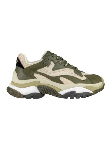Sneakersy Ash skórzane z logo zielone