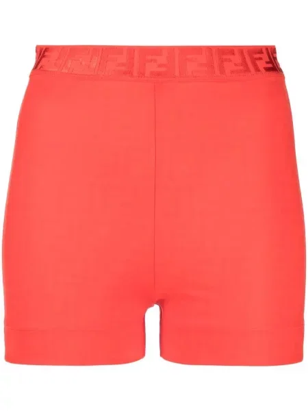 Pantaloni scurți Fendi cu imagine roșu