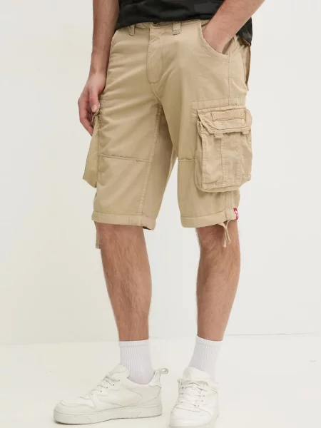 Šortky Alpha Industries Alpha Industries Jet Short béžová