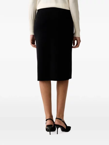 Fustă midi Luisa Spagnoli tricotate negru