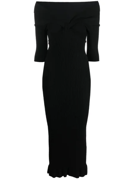 Rochie midi Philosophy Di Lorenzo Serafini tricotate până la genunchi de costum negru