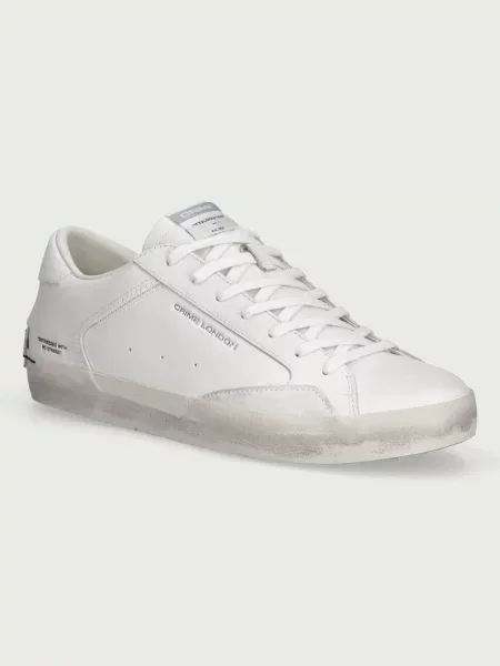 Crime London DISTRESSED sneakersy skórzane białe