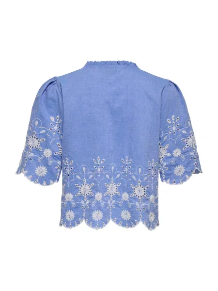 ONLY Bluza ONLMiffy kraljevo modra / off-bela bela