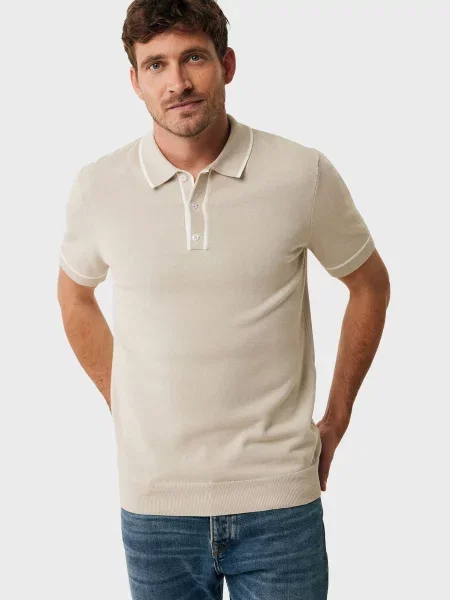 Трикотажное поло Mexx бежевое
