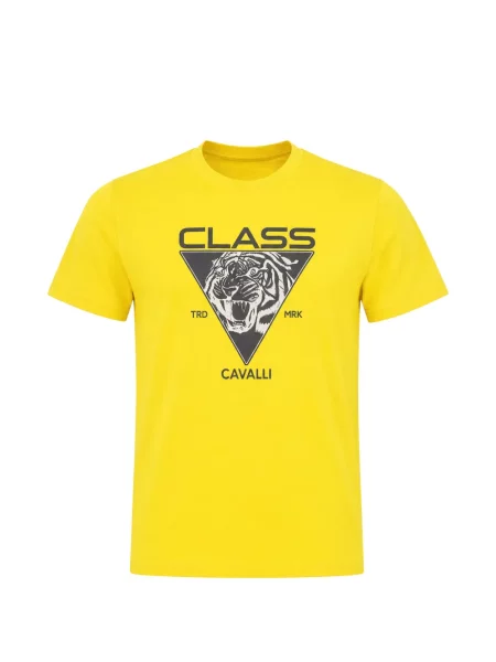 Tricou Cavalli Class cu imagine galben