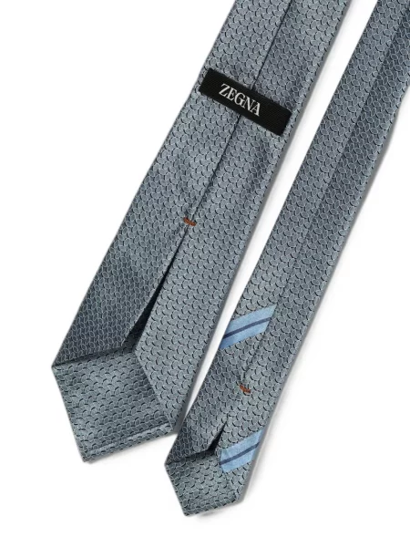 Cravată Zegna din jacard albastru
