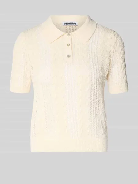 Dzianinowy top Review biały