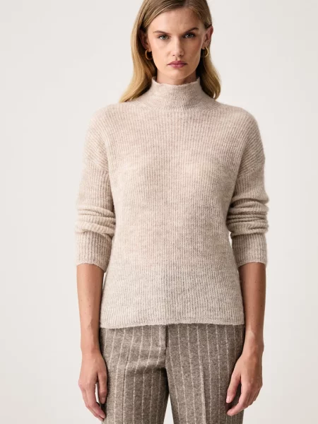 MM by Max Mara sweter z wełną MMLSTRANO beżowy