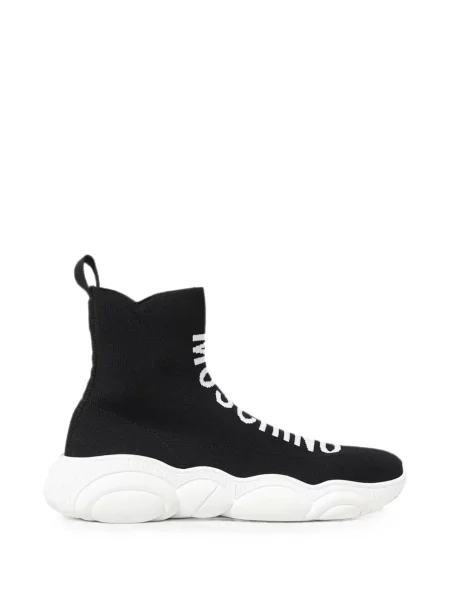 Ursuleț de pluș sneakerși Moschino cu autograf negru