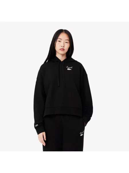 Lacoste Polarowa Bluza czarna