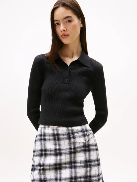 Tommy Jeans pulover bej light negru