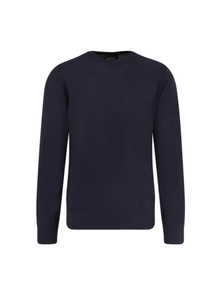Sweter Boss z kaszmiru niebieski