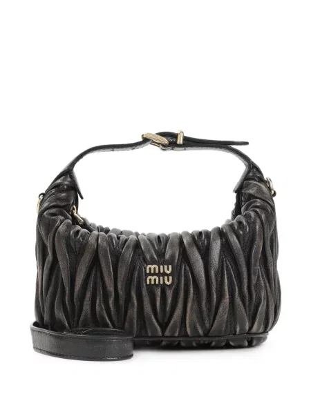 Geanta de piele Miu Miu din piele maro