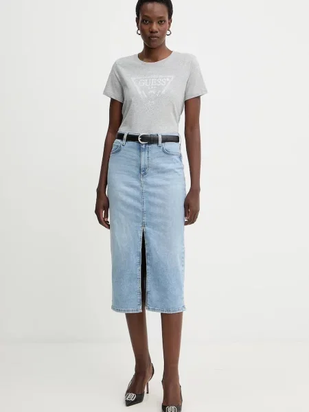 Guess fustă jeans MILA albastru