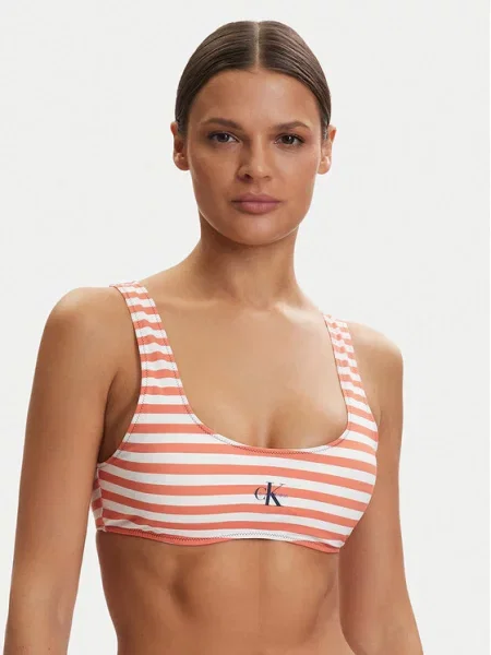 Calvin Klein Swimwear Bikini felső narancssárga