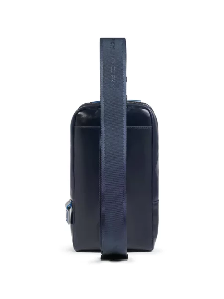 Geantă Piquadro din piele albastru