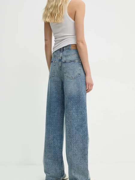 Džíny Samsoe Samsoe SHELLY high waist modré