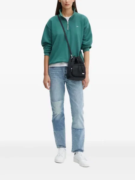 Blugi drepți Levi's® zdrențuiți negru