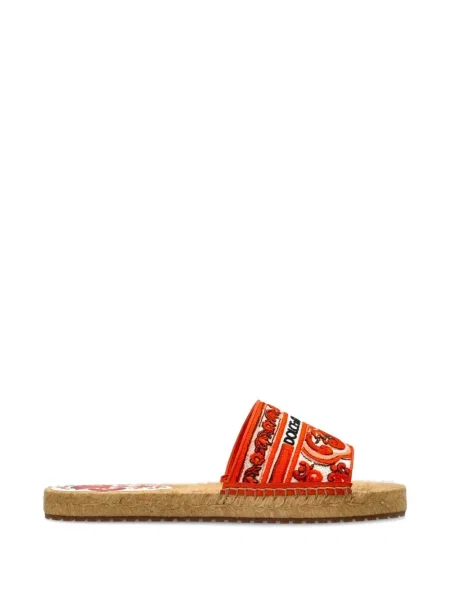 Espadrile Dolce & Gabbana fără toc portocaliu