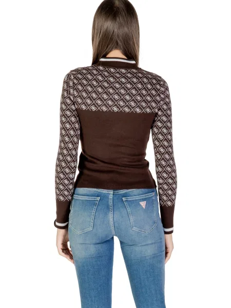 GUESS Pulover / alb maro