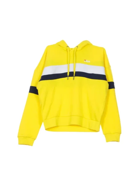 Bluza z kapturem Fila z kapturem żółta
