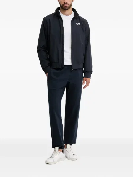 Τρέξιμο παντελόνι Ea7 Emporio Armani με κέντημα μπλε