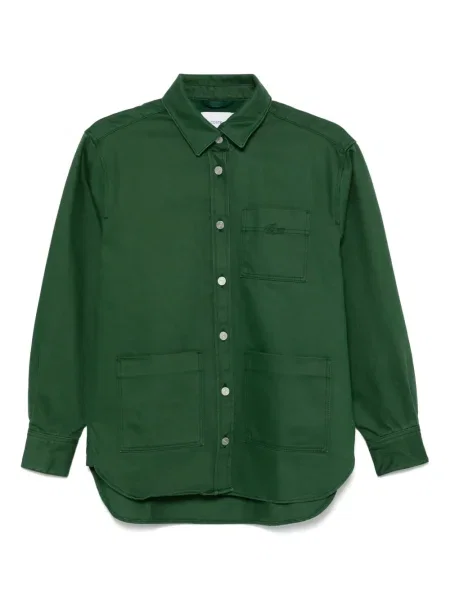 Kurtka jeansowa Lacoste zielona