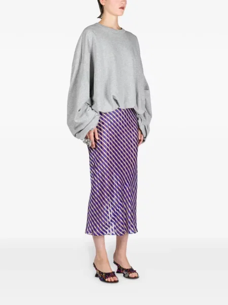 Bluza Dries Van Noten drapowana szara