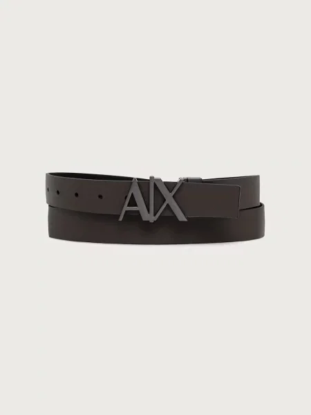 Armani Exchange curea pentru bărbați din piele negru