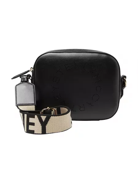 Torebka crossbody Stella Mccartney z logo czarna