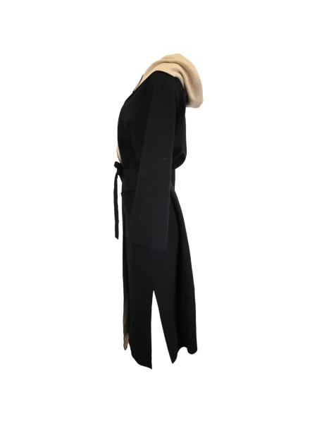 Palton Max Mara cu glugă negru