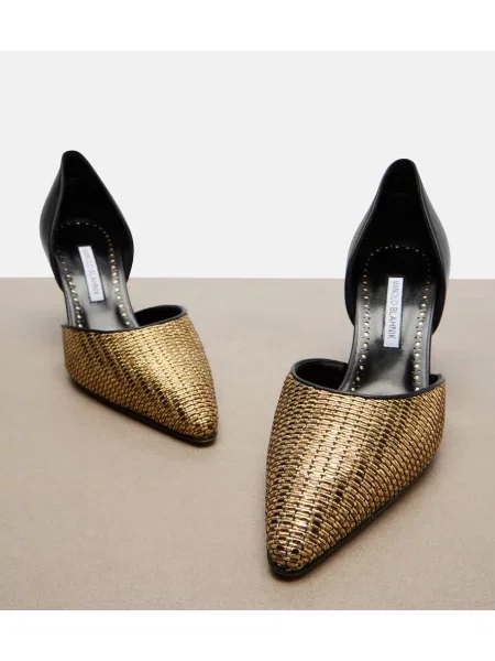 Pantofi cu toc Manolo Blahnik din piele