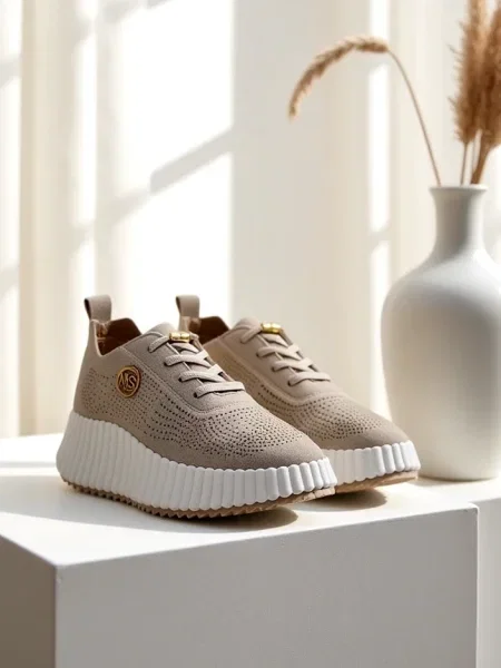 Sneakerși Resti cu șireturi din dantelă alb