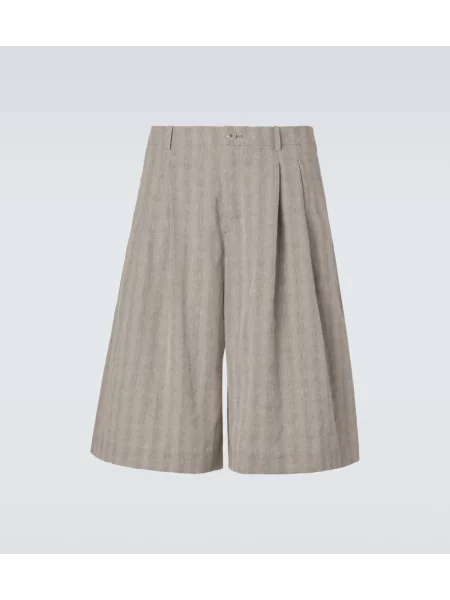 Pantaloni capri Our Legacy de in cu dungi gri