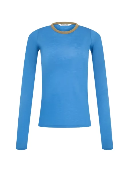 Lung tricou Auralee albastru