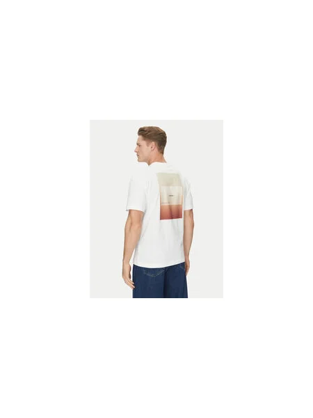Calvin Klein Póló Overlay Print Regular Fit fehér