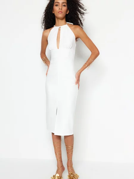 Rochie de seară Trendyol alb