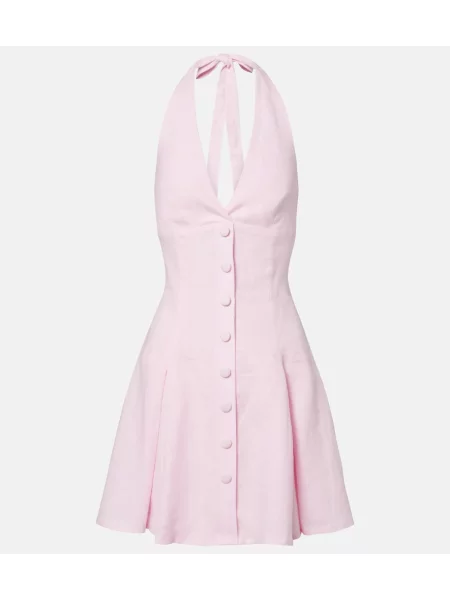 Rochie de in Faithfull de in cu gât halter roz