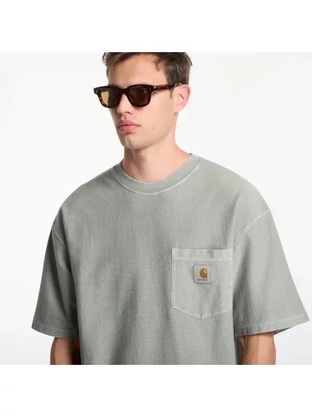 Tričko Carhartt WIP S/S Loose Pocket T-Shirt UNISEX Shady Green Garment Dyed S zelené