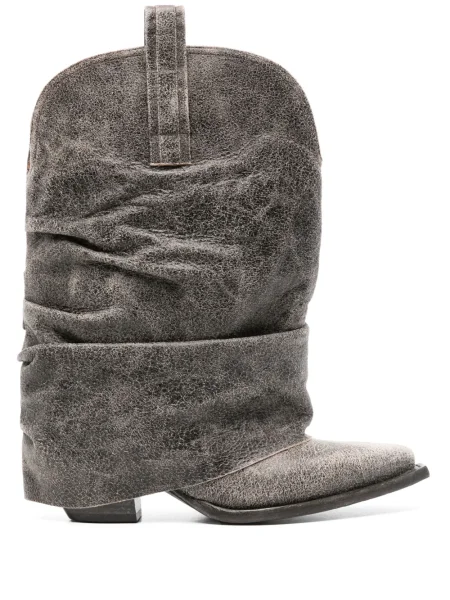 Kožené kotníkové boty R13 černé